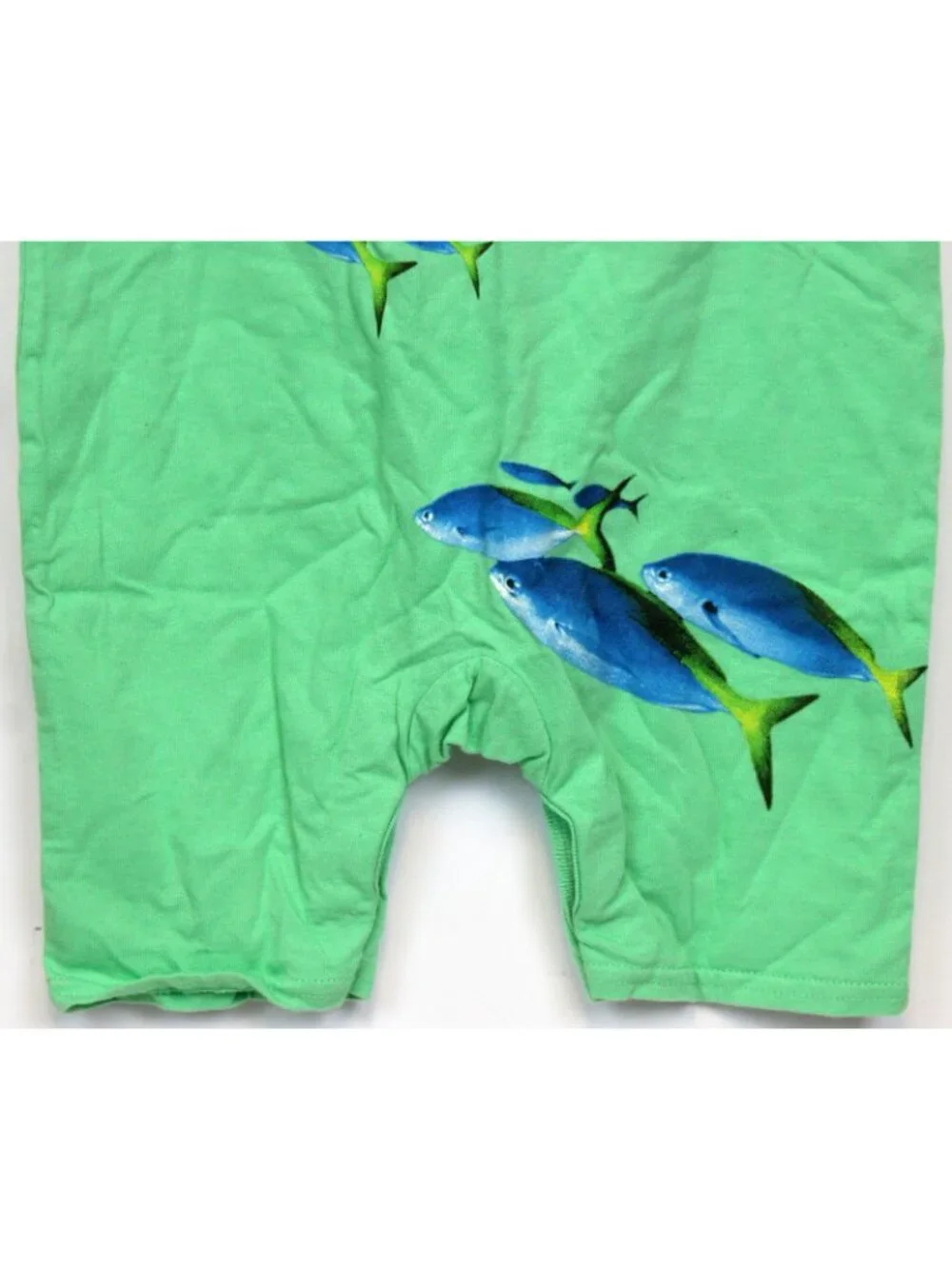 NWT Gap Factory Baby Boy Lg 12-18m Romper Green Fish Tropical Ocean Beach 1pc